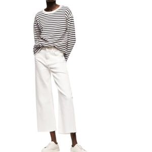 ZW THE HIGH WAIST CULOTTES JEANS WHITE